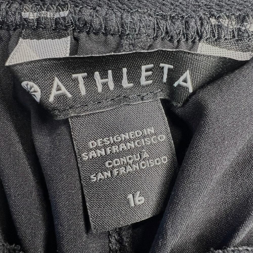 Athleta Women's Cargo Pull-on Black Athletic Pants Straight Let Casual Size 16 - Picture 3 of 9